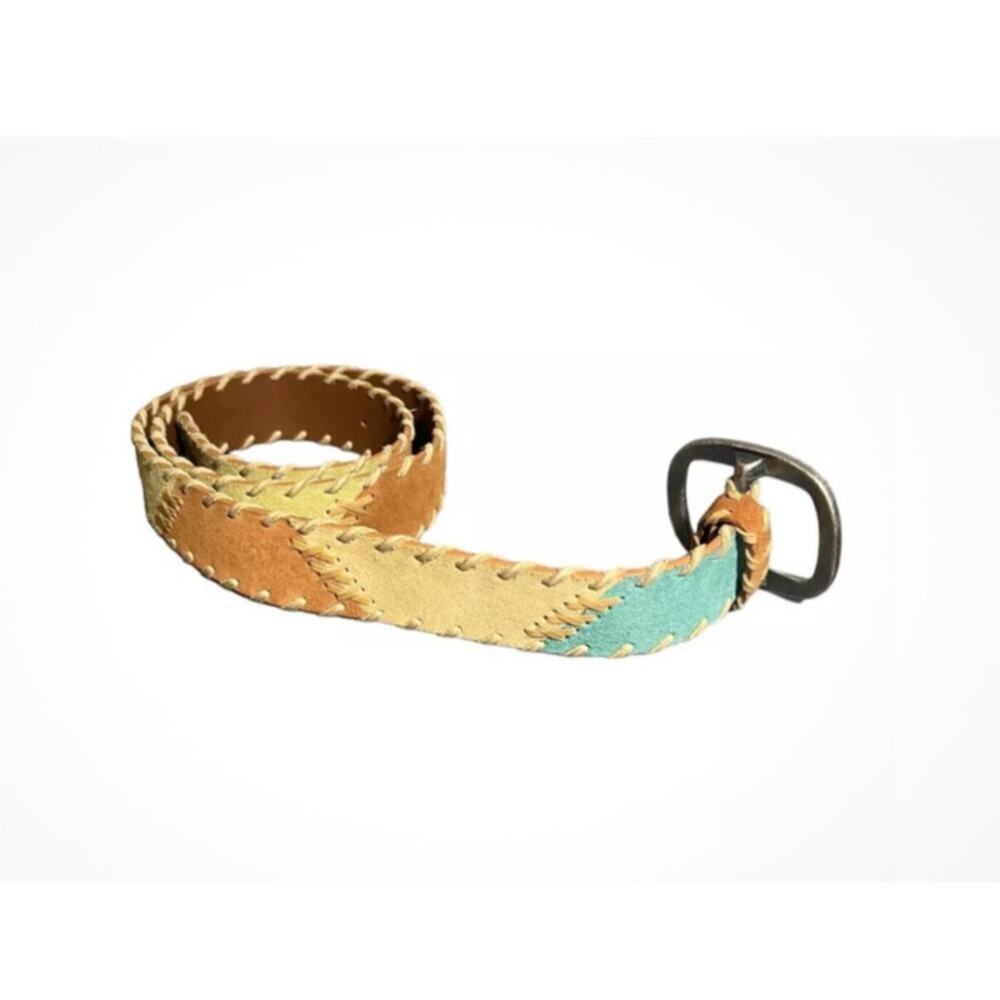 Fossil Women's Genuine Leather Patchwork Belt Large